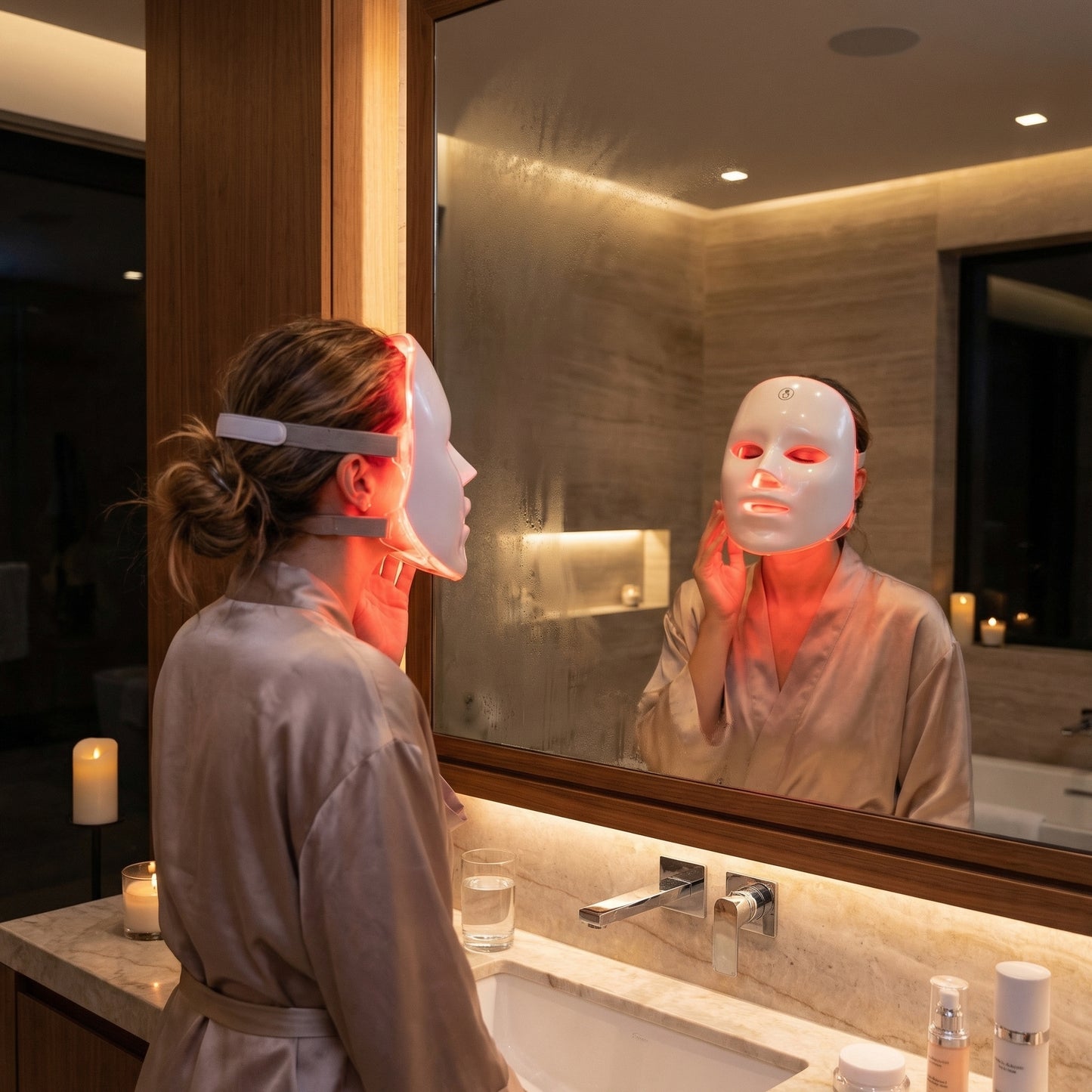 NOVADERM PRO – maska LED do terapii światłem na trądzik i zmarszczki